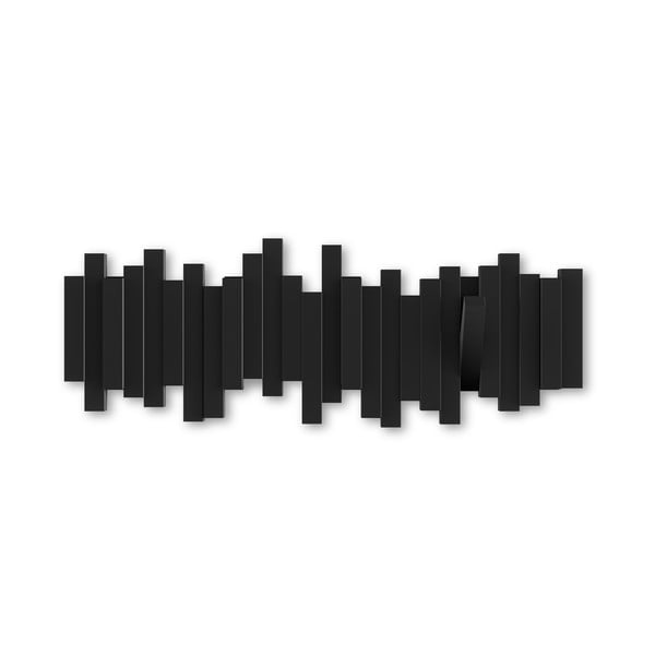 Crna plastična zidna vješalica Sticks - Umbra