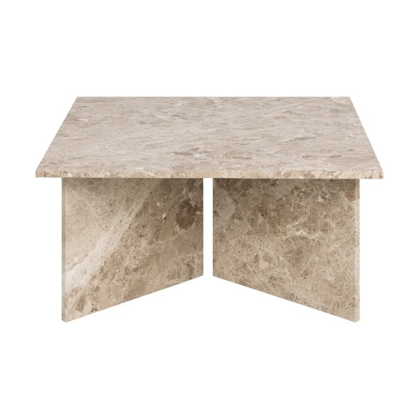 Bež mramorni stolić za kavu 90x90 cm Vega – Actona-image-3