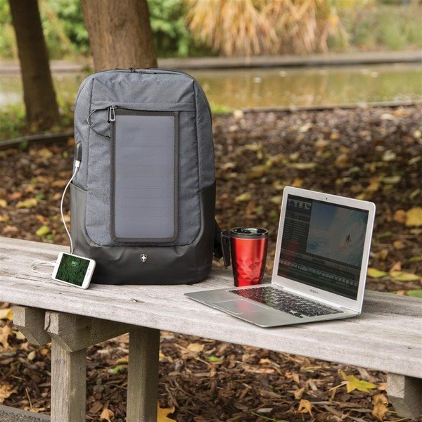 Ruksak za prijenosno računalo sa solarnim panelom i 3 XD Design USB priključka-image-1