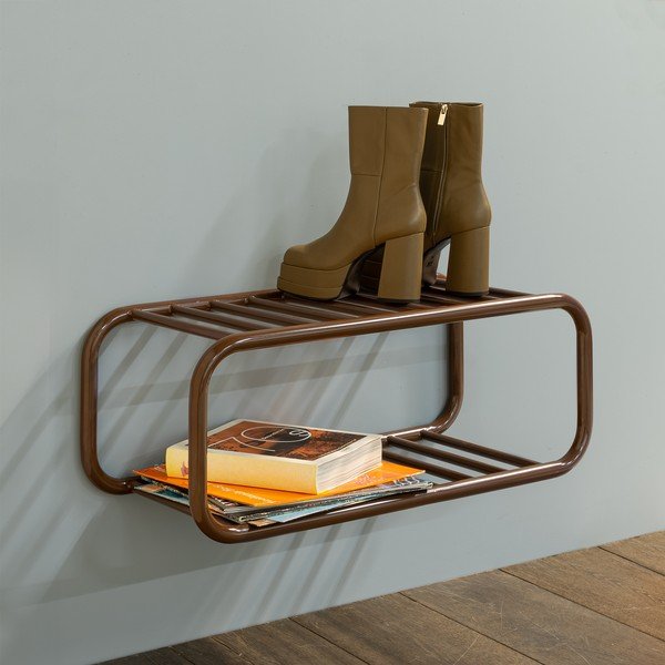 Tamno smeđi metalni viseći ormarić za cipele 72x28x35 cm Retro – Spinder Design-image-4