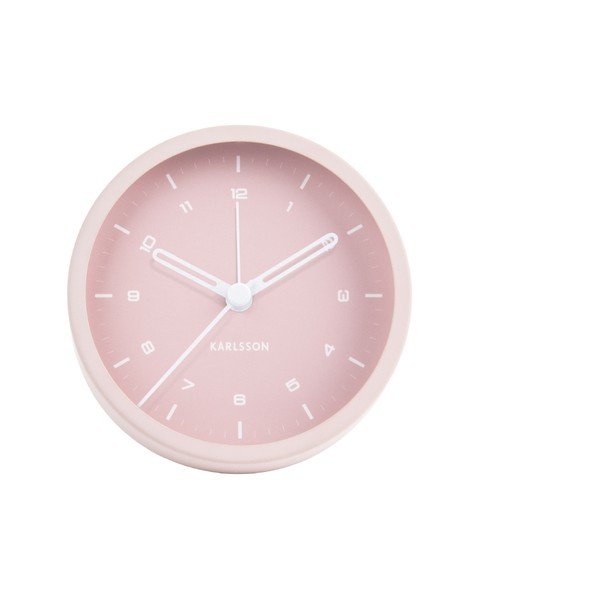 Svjetloružičasta budilica Karlsson Tinge, ø 9 cm-image-1