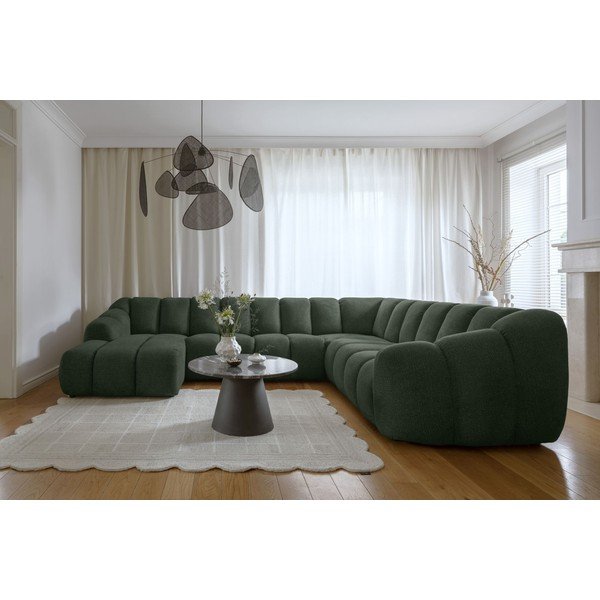 Tamno zelena kutna garnitura (s desnim kutom/u obliku slova "U") Shell – Miuform-image-1