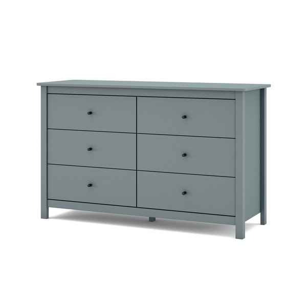 Komoda prljavo zelena od masivnog bora 130x80x45 cm Misti – Marckeric-image-3