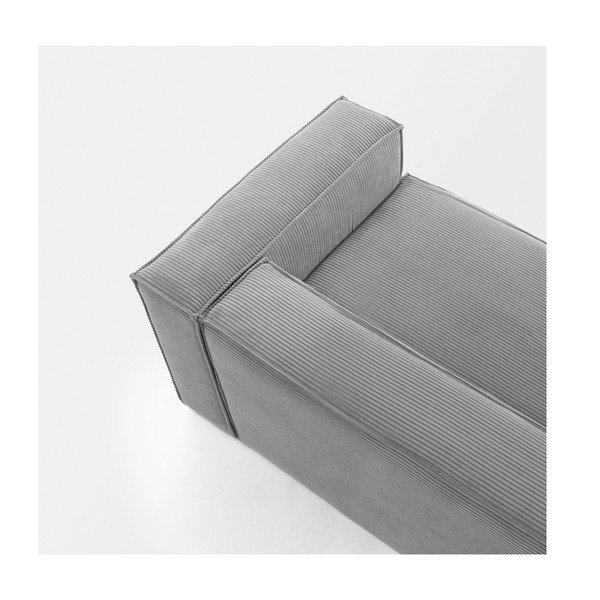 Siva sofa od samta 240 cm Blok – Kave Home-image-1