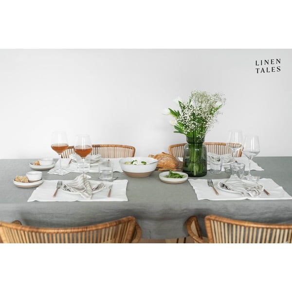 Laneni stolnjak 140x140 cm Khaki – Linen Tales-image-3