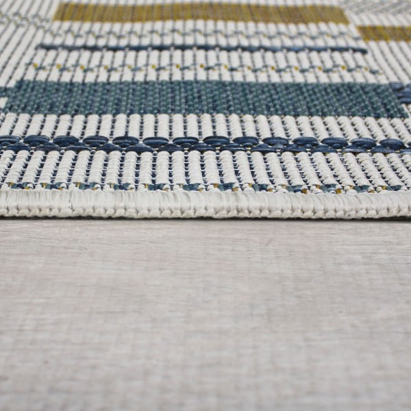 Žuti /plavi unutarnji i vanjski tepih 80x230 cm Rosco Geo – Flair Rugs-image-4