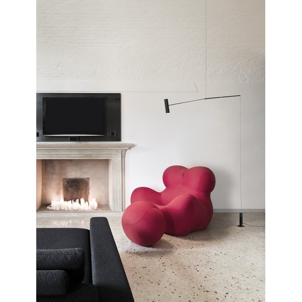 Mat crna metalna LED stojeća svjetiljka (visina 250 cm) Voice – Nova Luce-image-1