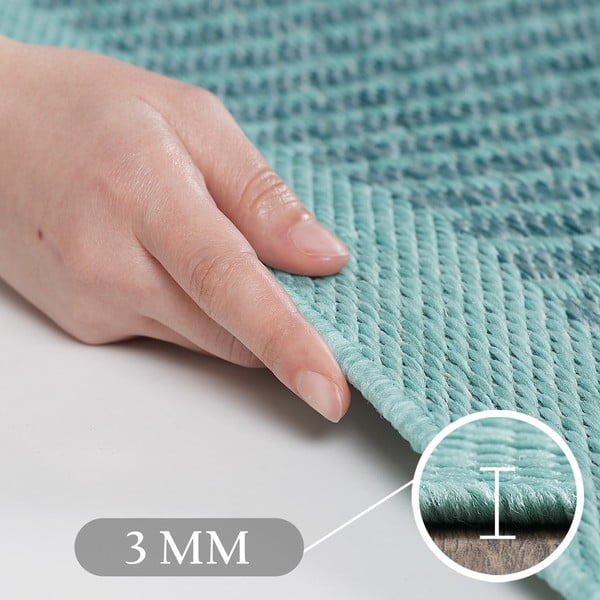 Plavi okrugao unutarnji i vanjski tepih ø 120 cm Giza 1410 – Ayyildiz Carpets-image-3