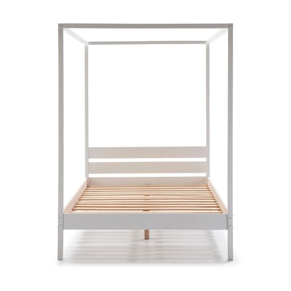 Bijeli bračni krevet s podnicom 140x190 cm Dossel – Marckeric-image-2