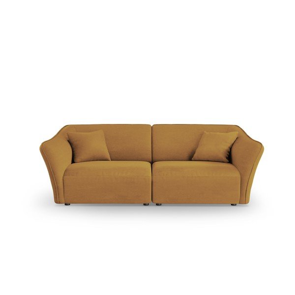 Senf žuta sofa od bouclé tkanine 206 cm Tokyo – Cosmopolitan Design