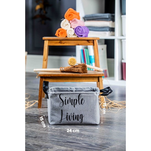 Tekstilna košara za skladištenje 30x22x19 cm – Mioli Decor-image-2