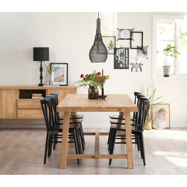 Blagovaonski stol od brušene hrasta Rowico Brooklyn, 220 x 95 cm-image-2