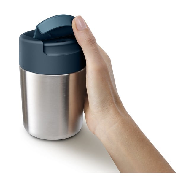 Tamno plava/u sjajno srebrnoj boji putna šalica 340 ml Sipp – Joseph Joseph-image-4