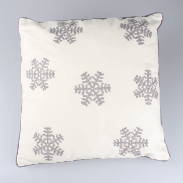 Bijela navlaka za jastuk Dakls Snowflake, 40 x 40 cm