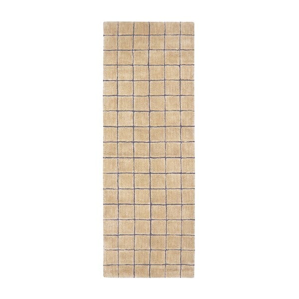 Ručno rađena vunena staza jantarna 80x230 cm Mosaic Amber – Lorena Canals