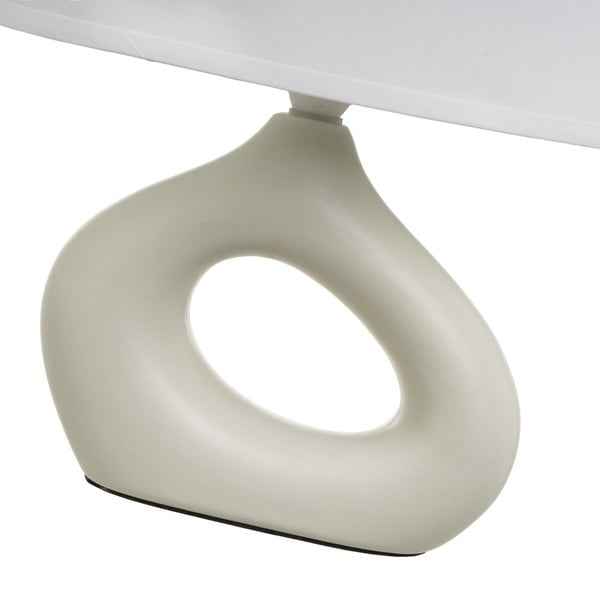 Bijela/bež stolna lampa keramička s tekstilnim sjenilom (visina 30 cm) – Casa Selección-image-3