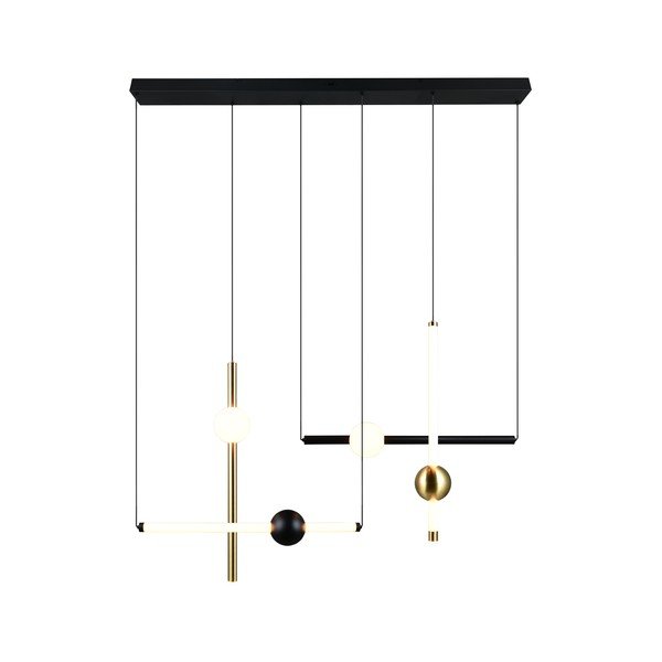 Crna/u zlatnoj boji LED viseća svjetiljka s mogućnosti zatamnjivanja Melita – Trio