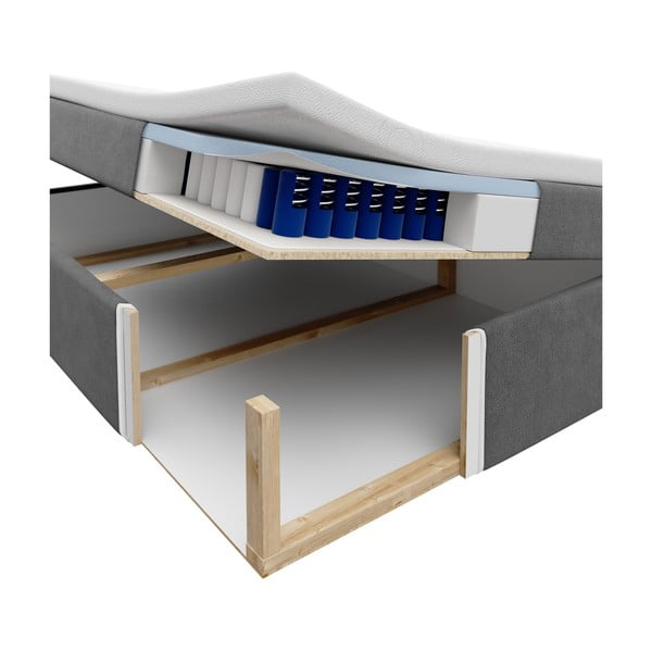 Bež bračni krevet od baršuna Mazzini Kreveti Mimicry, 180 x 200 cm-image-2