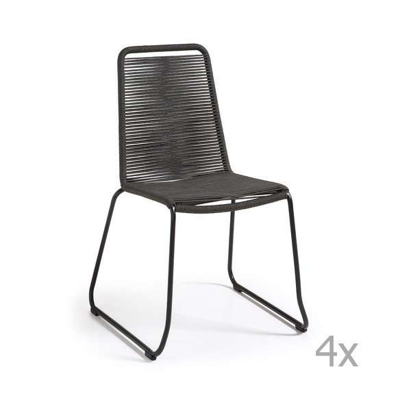 Set od 4 tamnosive La Forma Meagan stolice