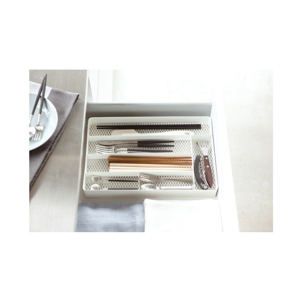 Bijeli pretinci za kuhinjsku ladicu YAMAZAKI Tower Cutlery-image-1