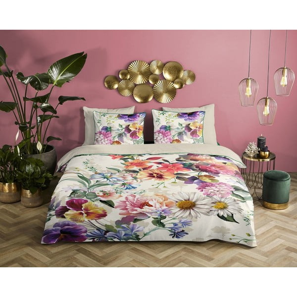 Posteljina od organskog pamuka Descanso Flower Garden, 140 x 220 cm-image-1
