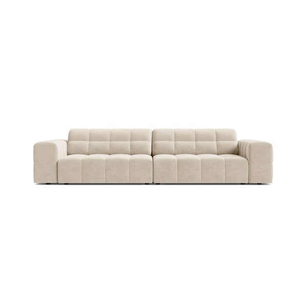 Krem baršunasti sofa 252 cm Chicago – Cosmopolitan Design
