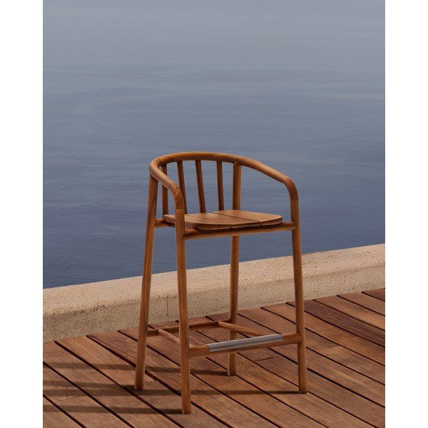 Vrtna barska stolica od masivnog drveta u prirodnoj boji Turqueta – Kave Home-image-1