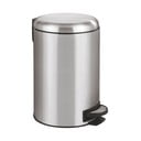Koš za smeće s pedalom u srebrnoj boji Wenko Leman, 12 l
