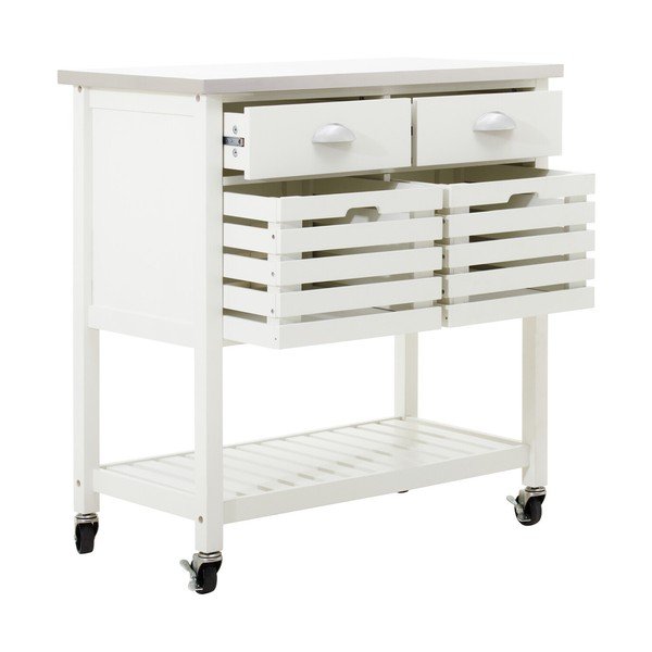 Kolica za posluživanje na kotačima 46x86 cm Frankfurt – Premier Housewares-image-4