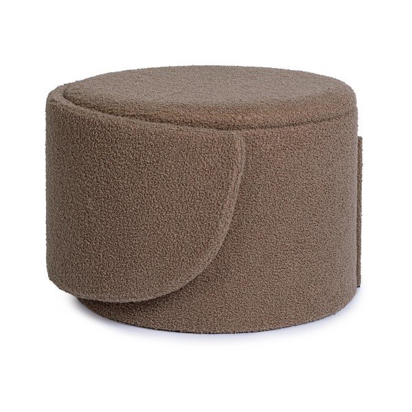 Smeđe-sivi tabure od bouclé tkanine Anthea – Yes Everyday-image-3