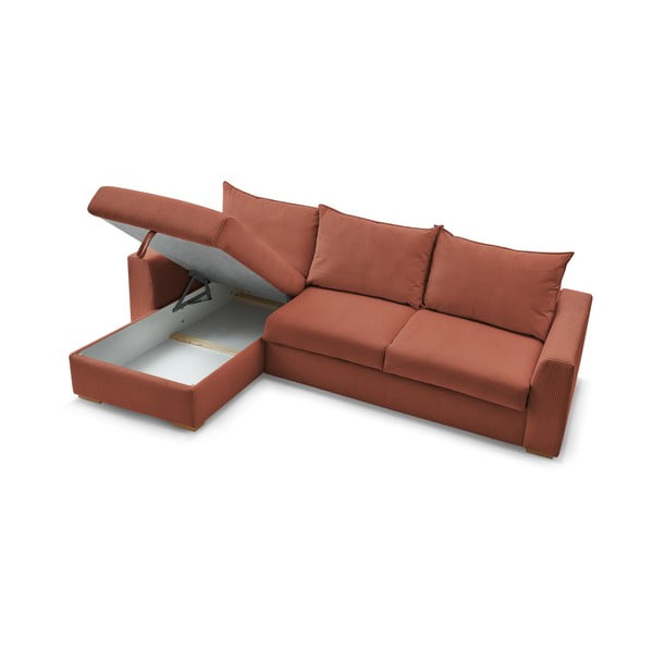 Ciglasta sklopiva kutna garnitura od samta (promjenjiva) Augustin – Bobochic Paris-image-4