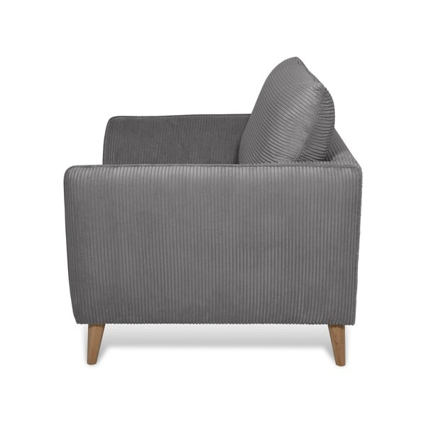 Tamno siva fotelja od samta Paris – Scandic-image-3