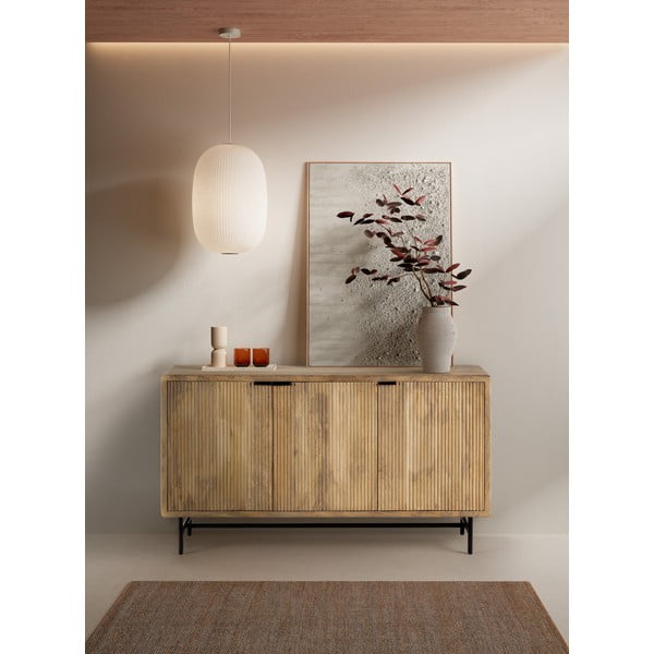 Komoda od masivnog manga u prirodnoj boji 150x85x40 cm Mundra – MOME-image-4