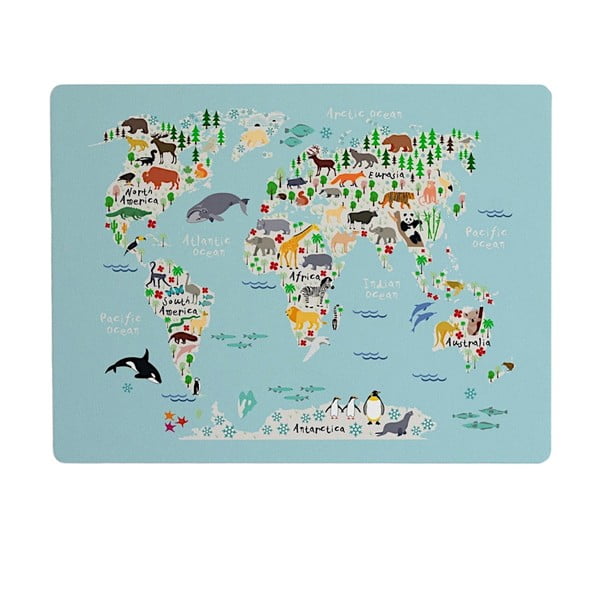 Prostirka za stol Little Nice Things World Map, 55 x 35 cm