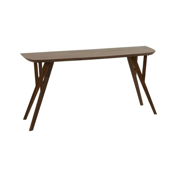 Pomoćni stol od masivnog bagrema u tamnoj prirodnoj boji 44x160 cm Quenza – Light & Living