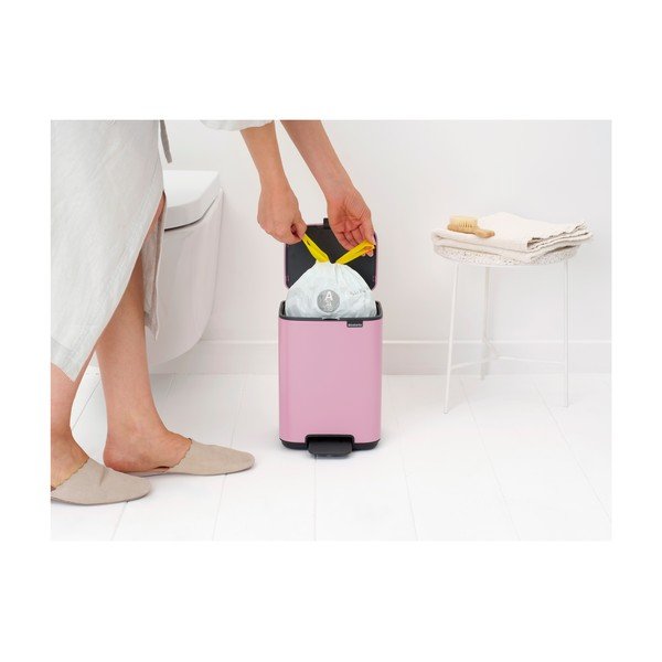 Ružičasta željezna kanta za smeće s pedalom 4 l Bo – Brabantia-image-2