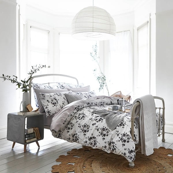 Siva posteljina Bianca Spring Cotton, 220 x 230 cm