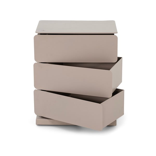 Smeđe-siva metalna komoda 37x45x26 cm Joey – Spinder Design-image-3