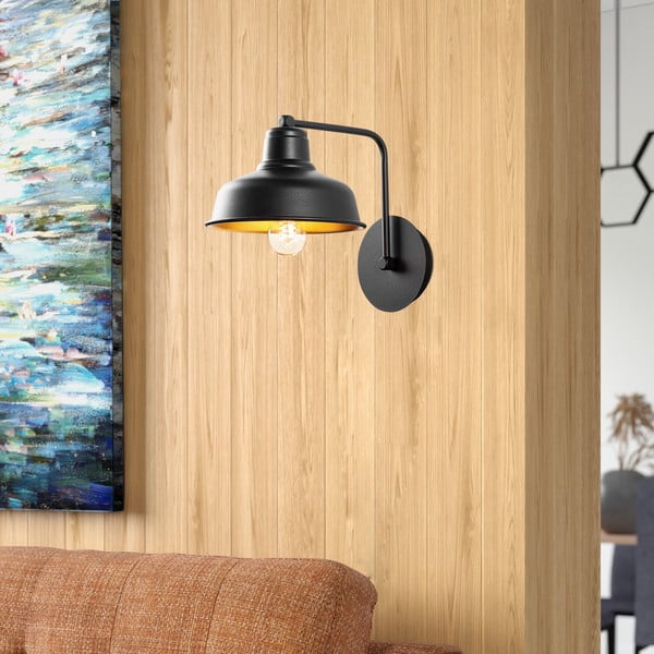 Crna zidna lampa Berceste – Opviq lights-image-1