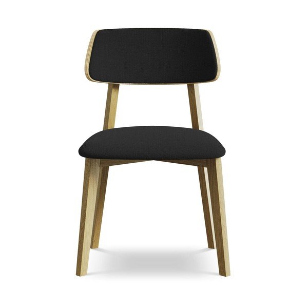 Crna blagovaonska stolica od masivnog drveta Niu – Makamii-image-1