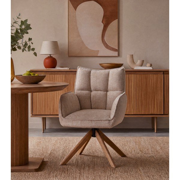 Krem podstavljene blagovaonske stolice u setu 2 kom Marilla – Unique Furniture-image-1