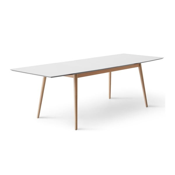 Bijeli/u prirodnoj boji proširiv blagovaonski stol s bijelom pločom stola 90x165 cm Meza – Hammel Furniture-image-3