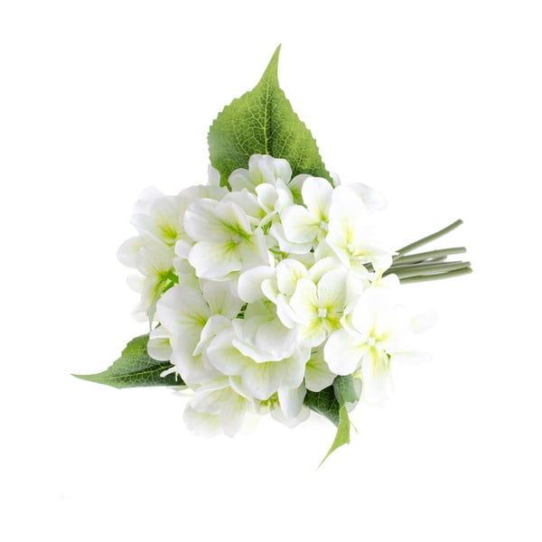Bijeli umjetni cvijet u stilu Dakls hortenzije