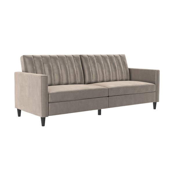 Svijetlo siva baršunasti sofa 207 cm Celine – Støraa