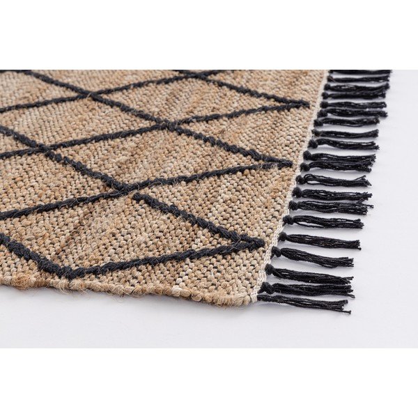 Crni/u prirodnoj boji ručno rađen juten tepih 60x90 cm Shaila – Yes Everyday-image-2