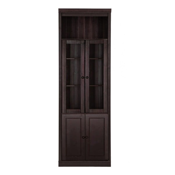 Smeđa vitrina od masivnog bora 74x223 cm Anita – Støraa