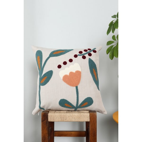 Laneni ukrasni jastuk 43x43 cm Fresya – Mioli Decor-image-1