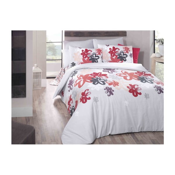 Pamučne posteljine s plahtama i 2 jastučnice Casual, 200 x 220 cm
