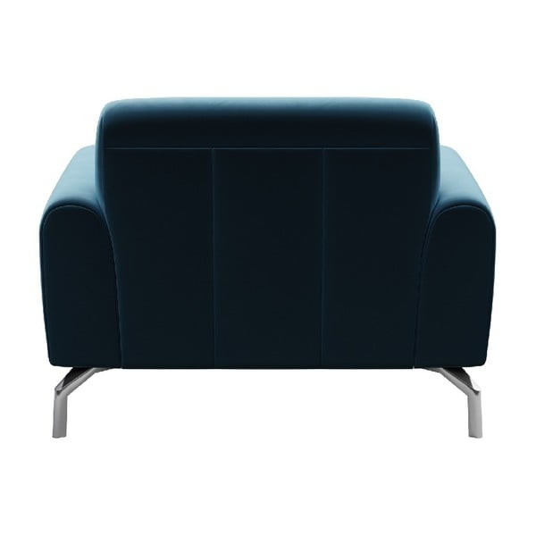 Plava baršunasta fotelja MESONICA Puzo-image-3