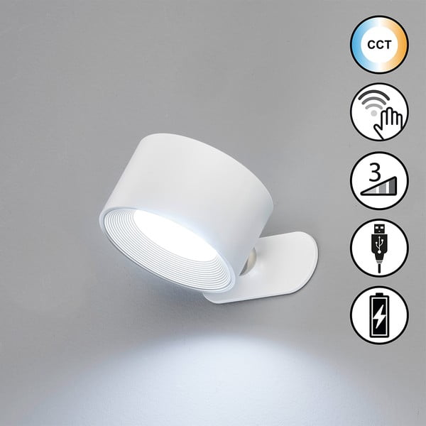 Bijela LED zidna lampa Magnetics – Fischer & Honsel-image-3